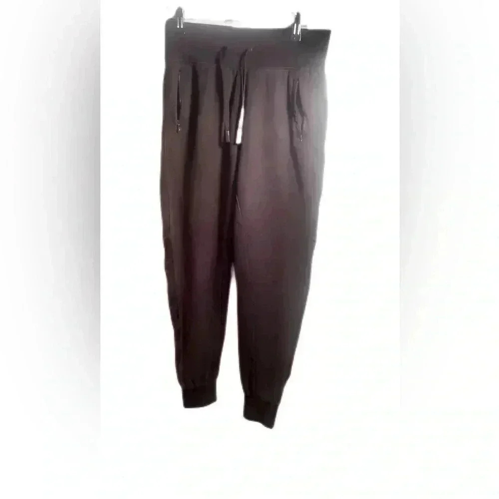 Lululemon get going black athletic yoga cotton terry zip pockets pant jogger 4 - Picture 2 of 5